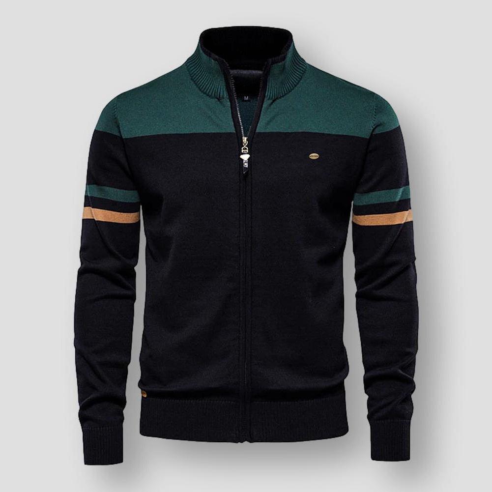 Mike Retro Striped Bomber Jacket