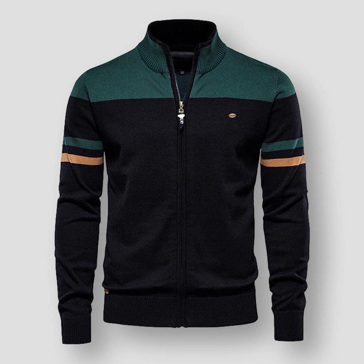 Mike Retro Striped Bomber Jacket
