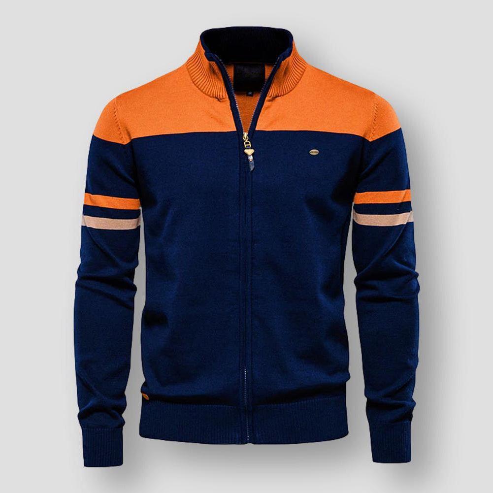 Mike Retro Striped Bomber Jacket