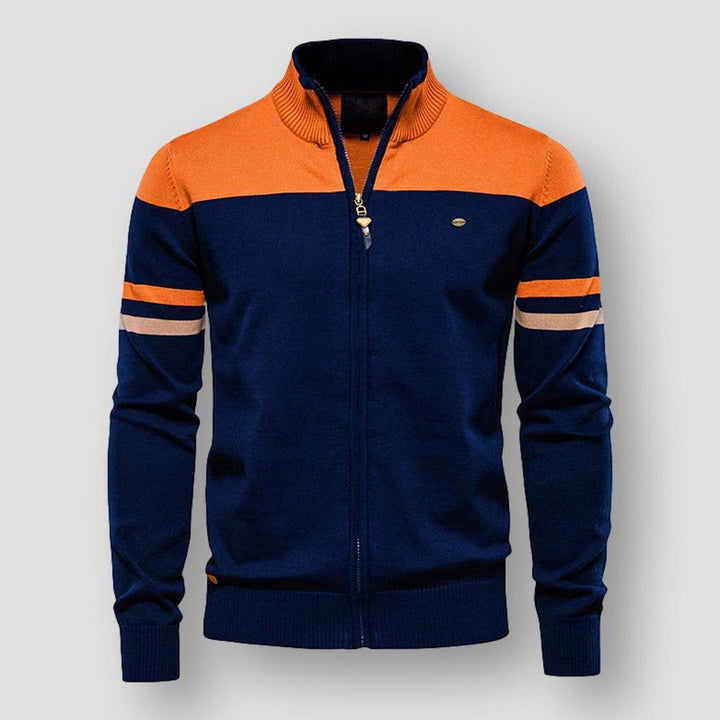 Mike Retro Striped Bomber Jacket