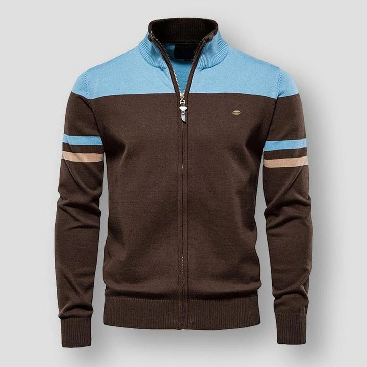 Mike Retro Striped Bomber Jacket