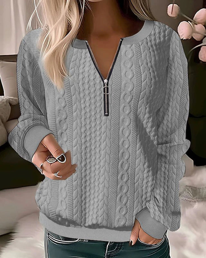 Tiffany Elegant Zip Sweater