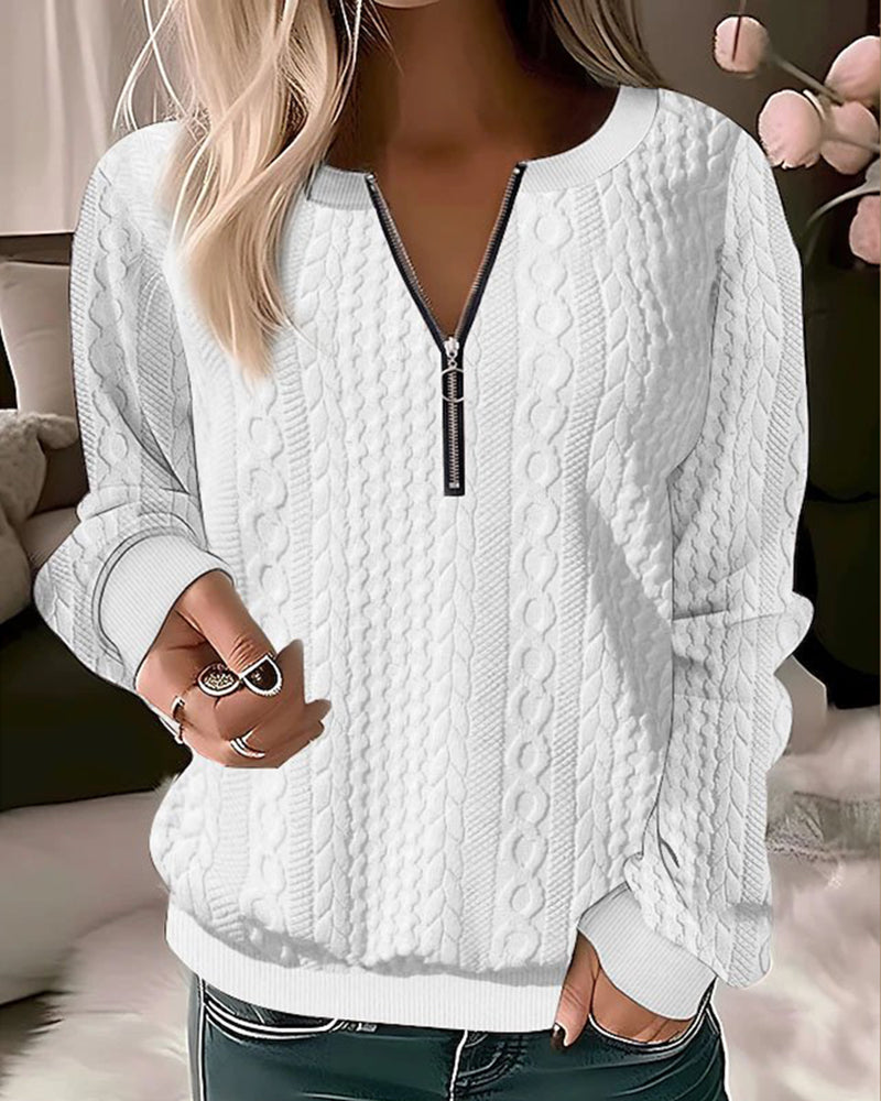 Tiffany Elegant Zip Sweater