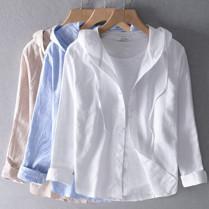 Evonna Lightweight Hooded Blouse