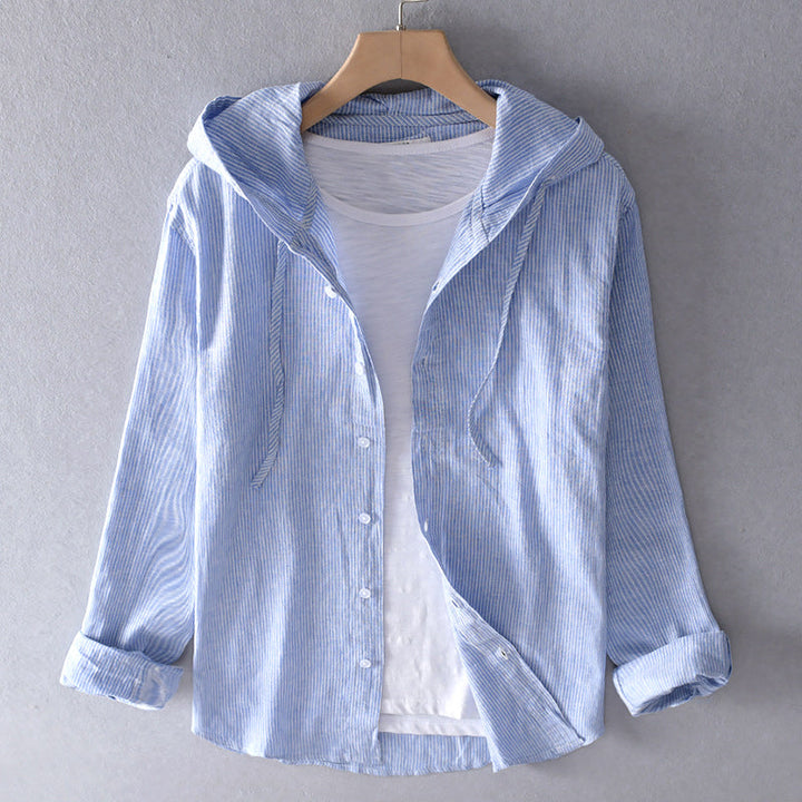 Evonna Lightweight Hooded Blouse