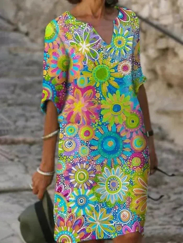 Betty Colourful Floral Dress