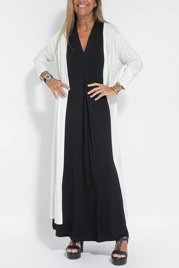 Clara Elegant long dress + matching cardigan FREE