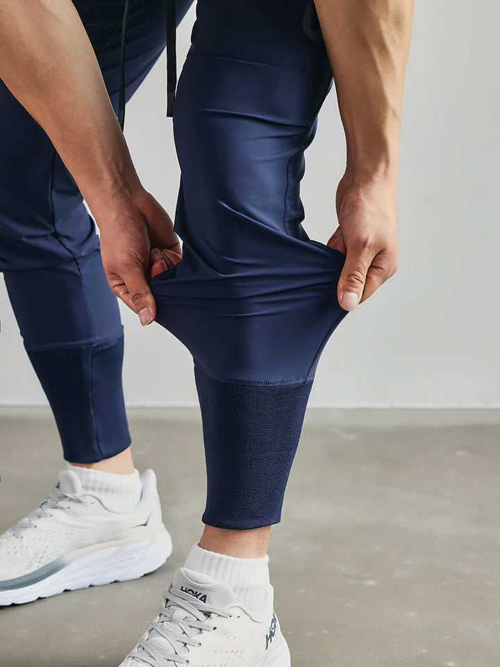 High-waisted ribbed cargo joggers