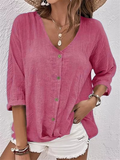 Kiana Loose V-Neck Shirt