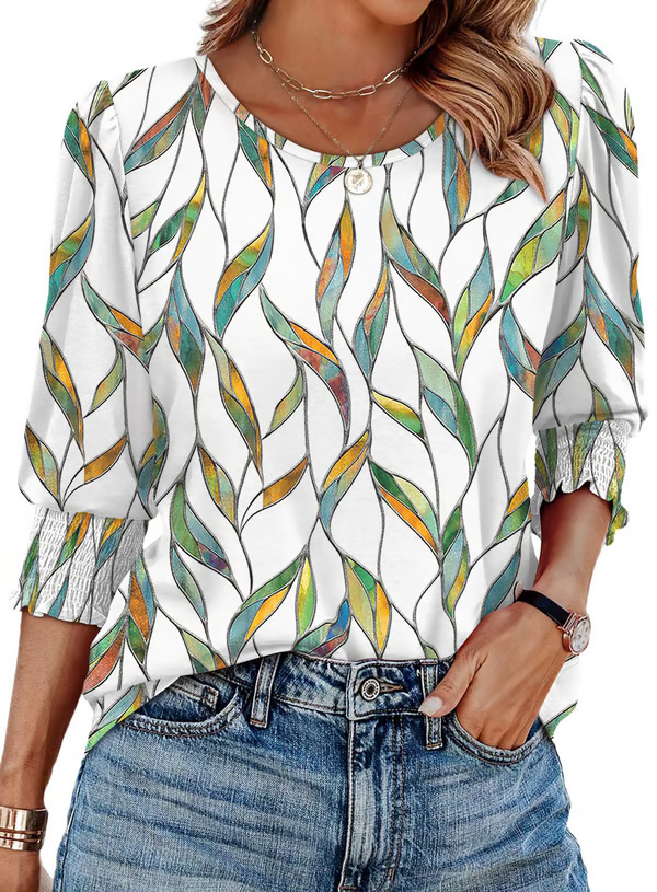 Kiana Printed Charm Top