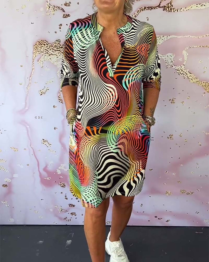 Dalia Vibrant Patterned Dress