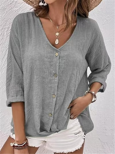 Kiana Loose V-Neck Shirt