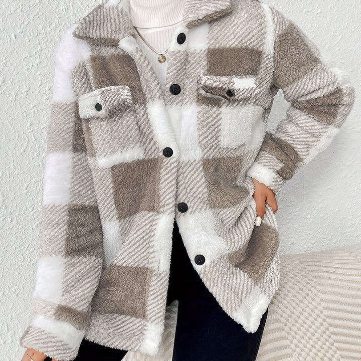Kiana Stylish Fleece Oversized Jacket