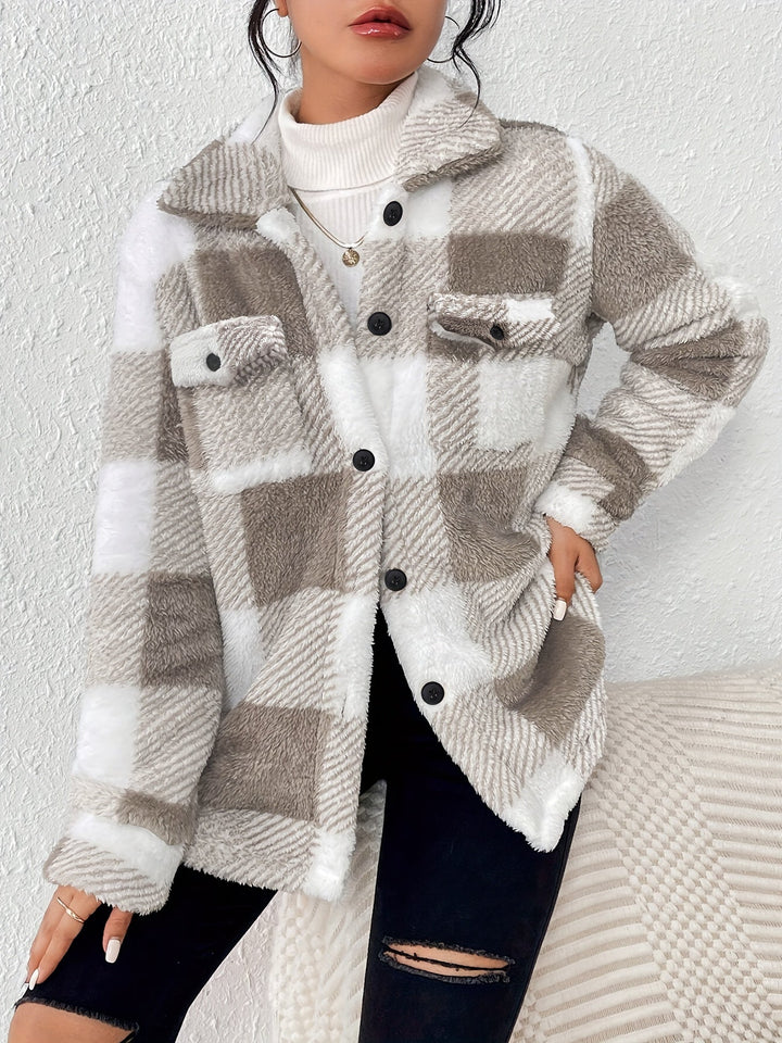 Kiana Stylish Fleece Oversized Jacket