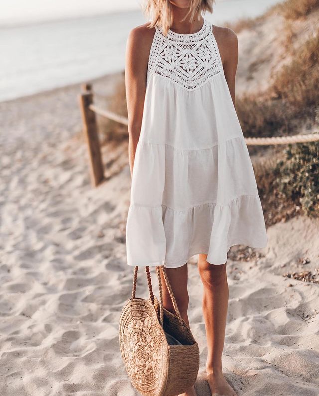 Nina Crochet Accent Summer Dress