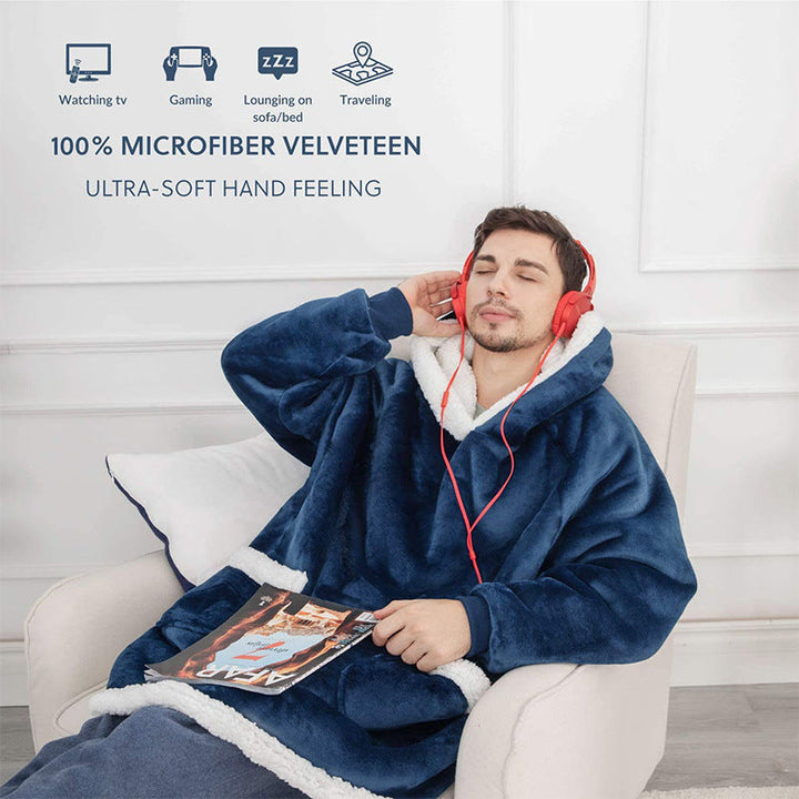 CozyWrap - Casual Unisex Hooded Wearable Blanket