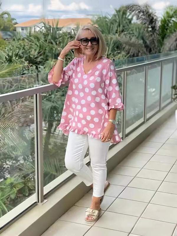Sofia Printed Vintage Top