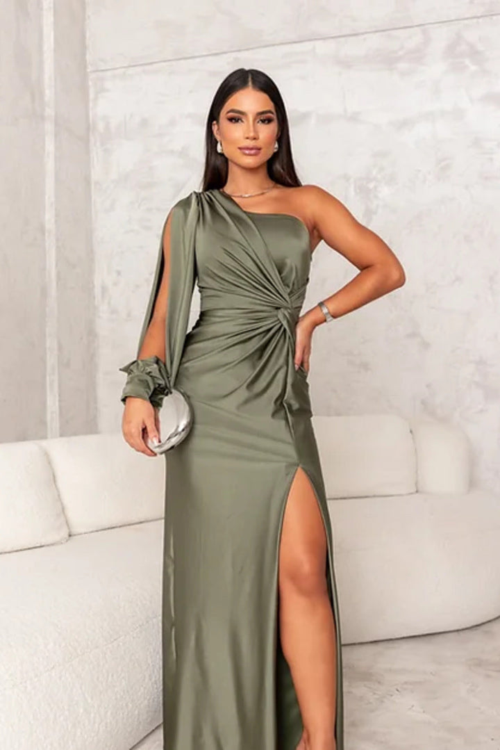 Alisa Elegant Slit Maxi Dress