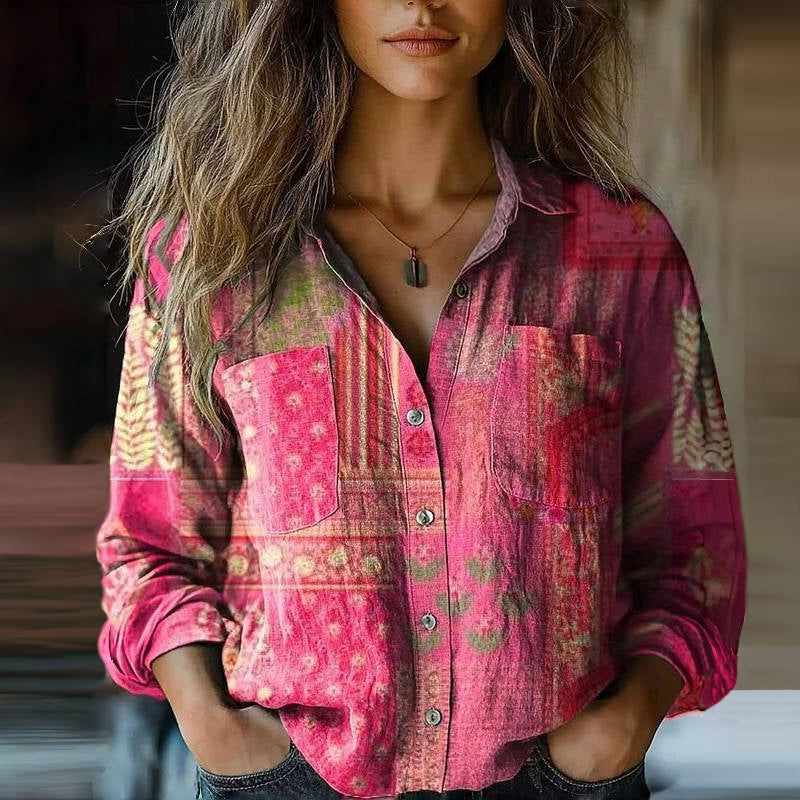 Milena Vintage Printed Blouse