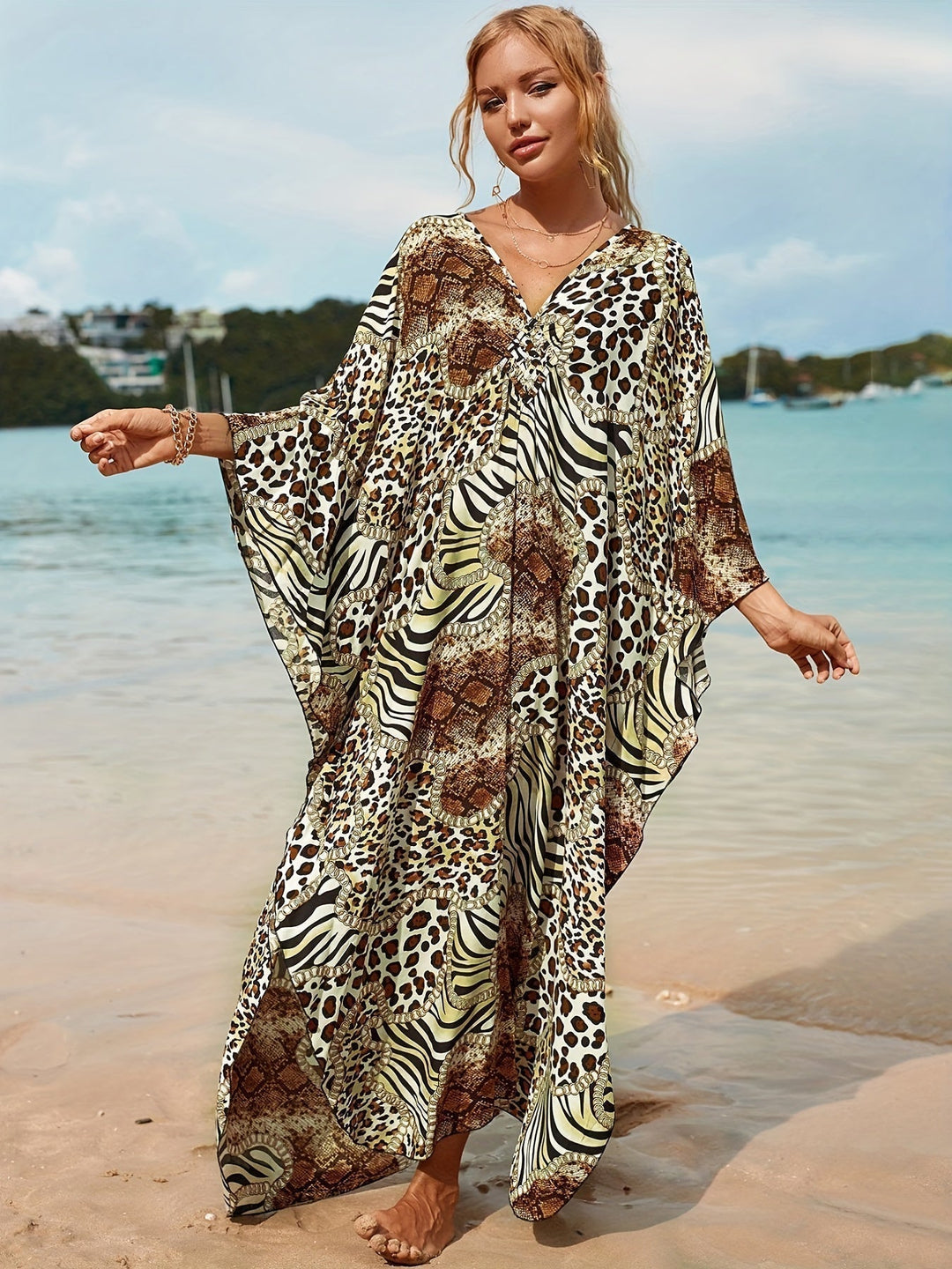 Alina Wild Safari Beach Dress