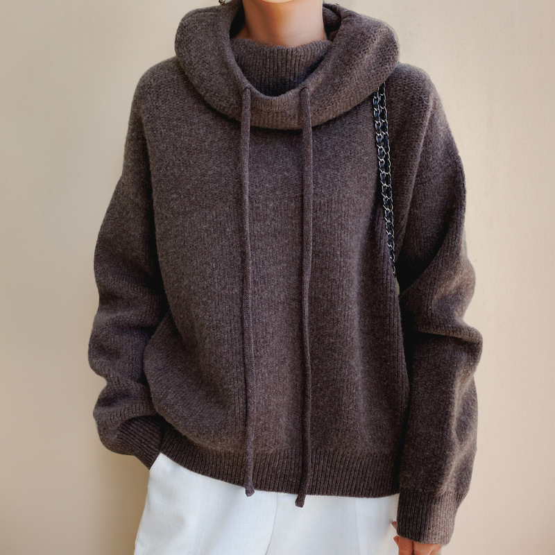 Adele Merino wool turtleneck jumper