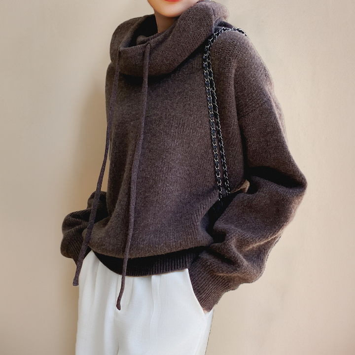 Adele Merino wool turtleneck jumper