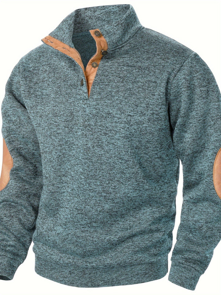 Edward Classic Quarter-Button Knit Pullover