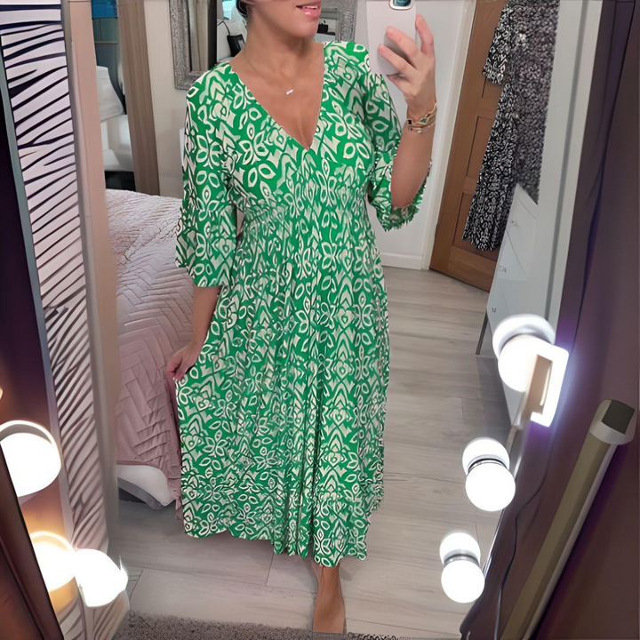 Azure Boho Printed Dress