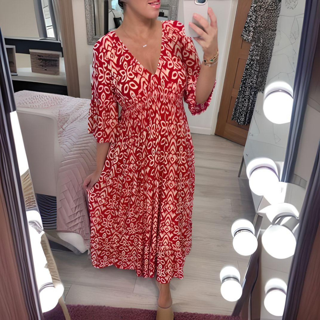 Azure Boho Printed Dress