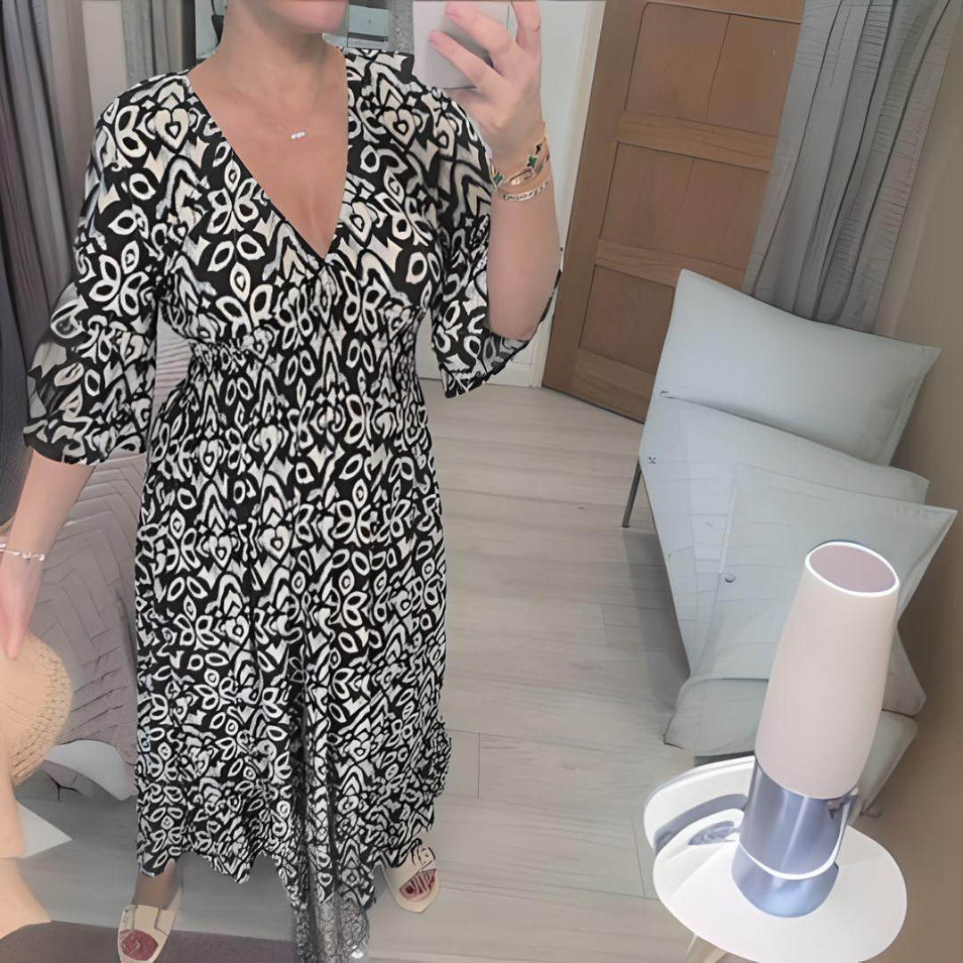 Azure Boho Printed Dress