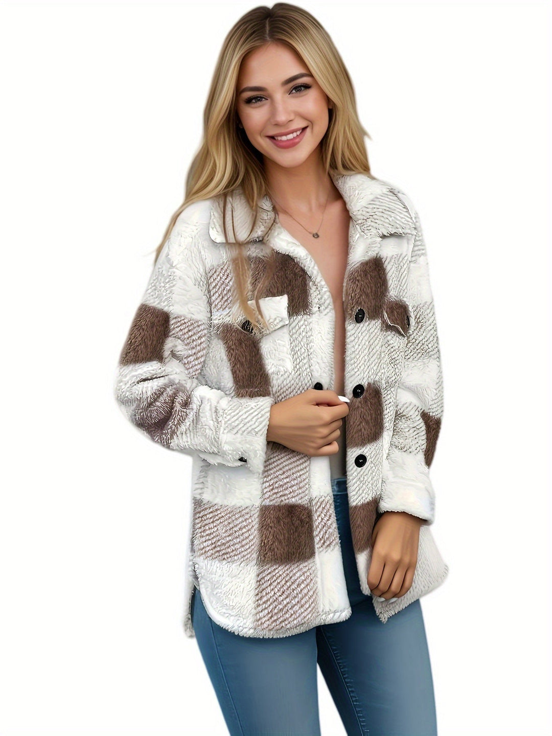 Kiana Stylish Fleece Oversized Jacket