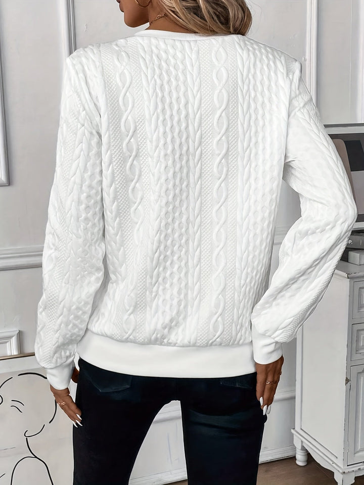 Elena Textured Quarter-Zip Pullover