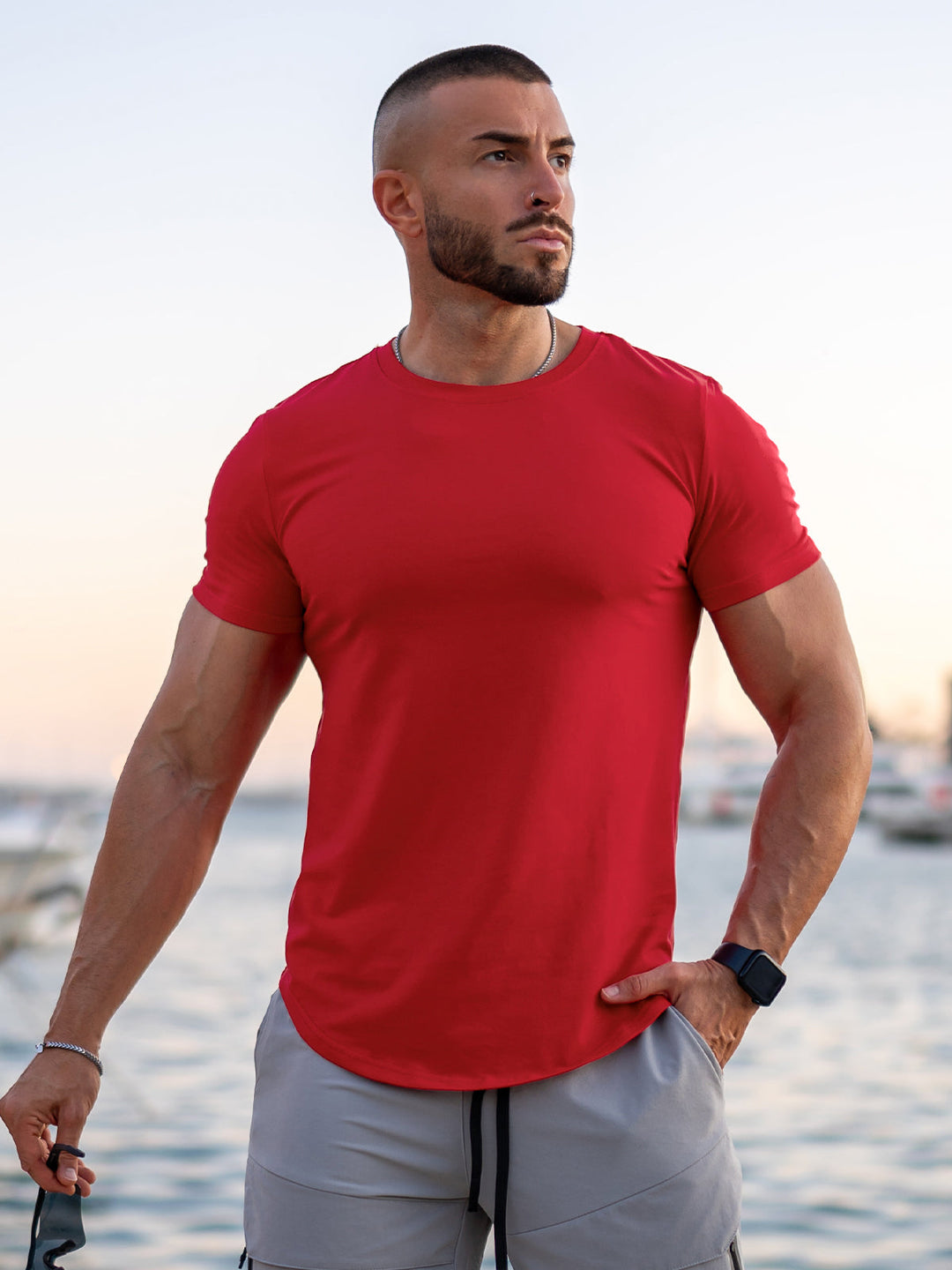 Men’s Premium Crewneck T-Shirt in Stretch Cotton
