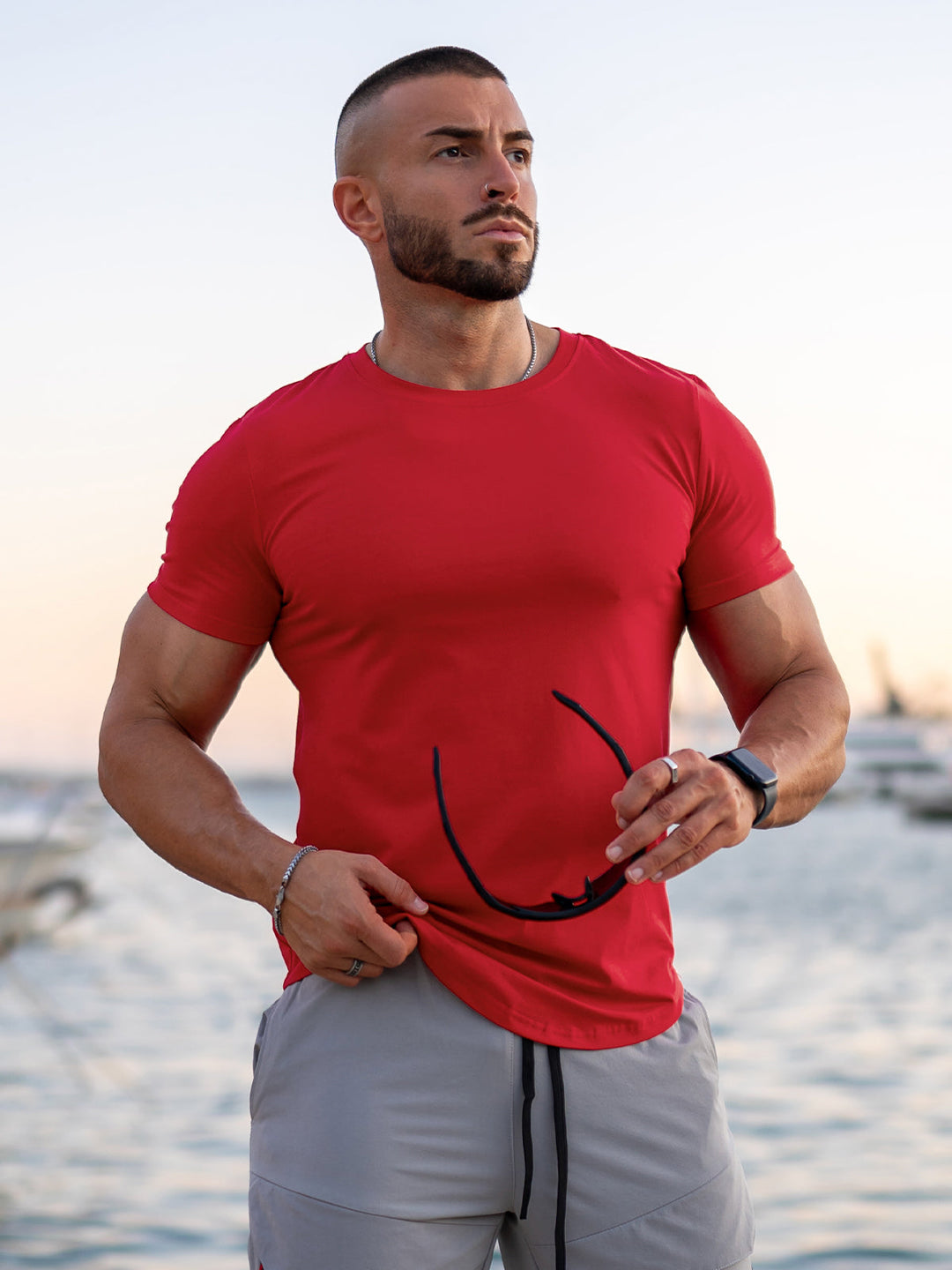 Men’s Premium Crewneck T-Shirt in Stretch Cotton