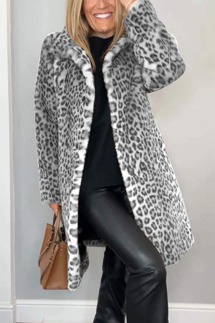 Zyra Leopard Print Coat