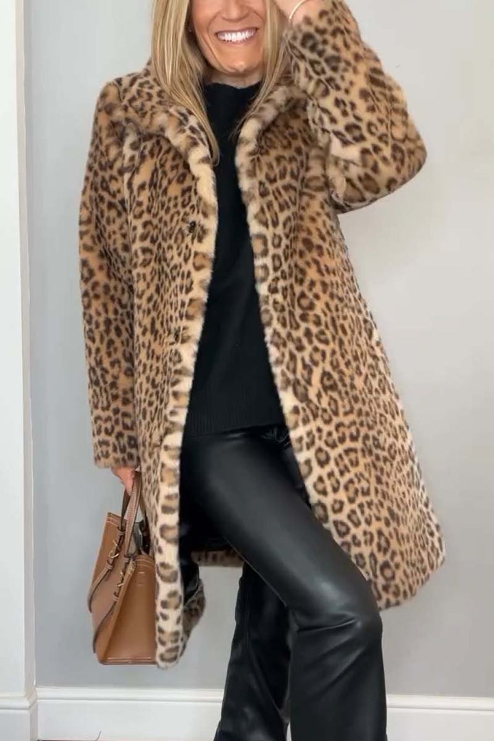 Zyra Leopard Print Coat