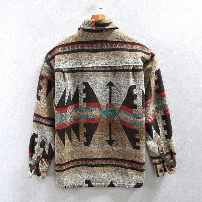 Erik Stylish Tribal Print Button-Down Shirt