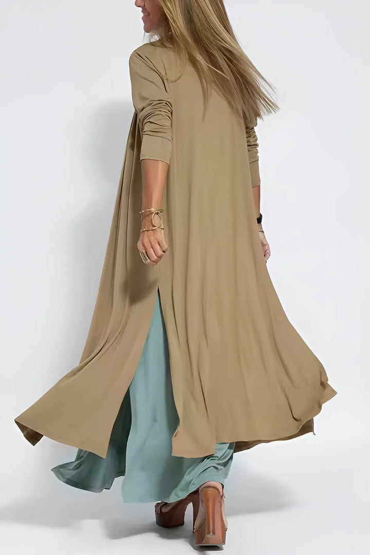 Clara Elegant long dress + matching cardigan FREE