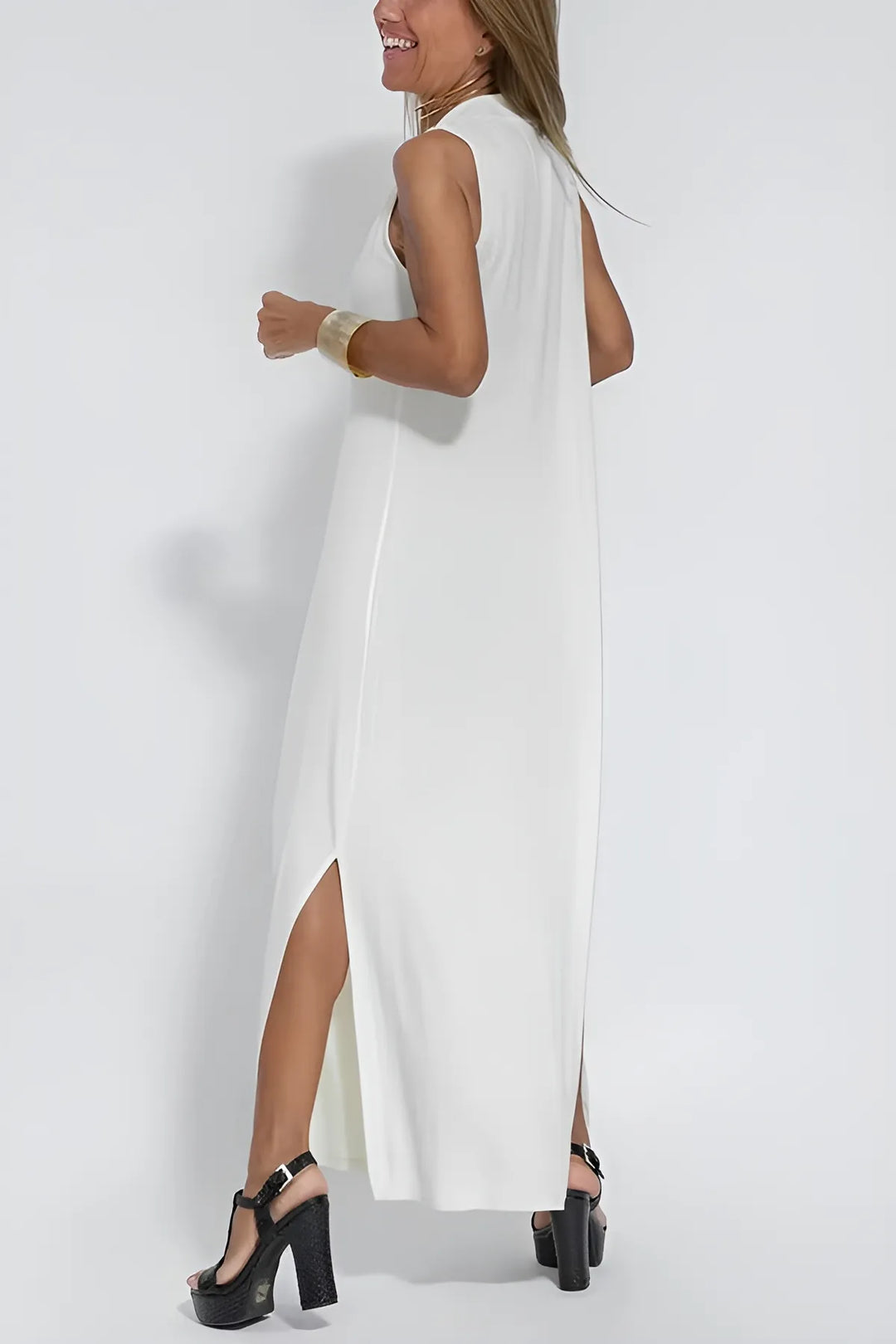 Clara Elegant long dress + matching cardigan FREE