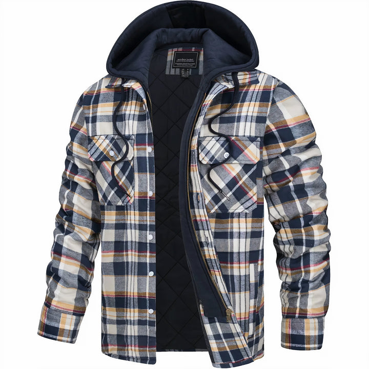 Adrian Checkered Jacket with Zipper