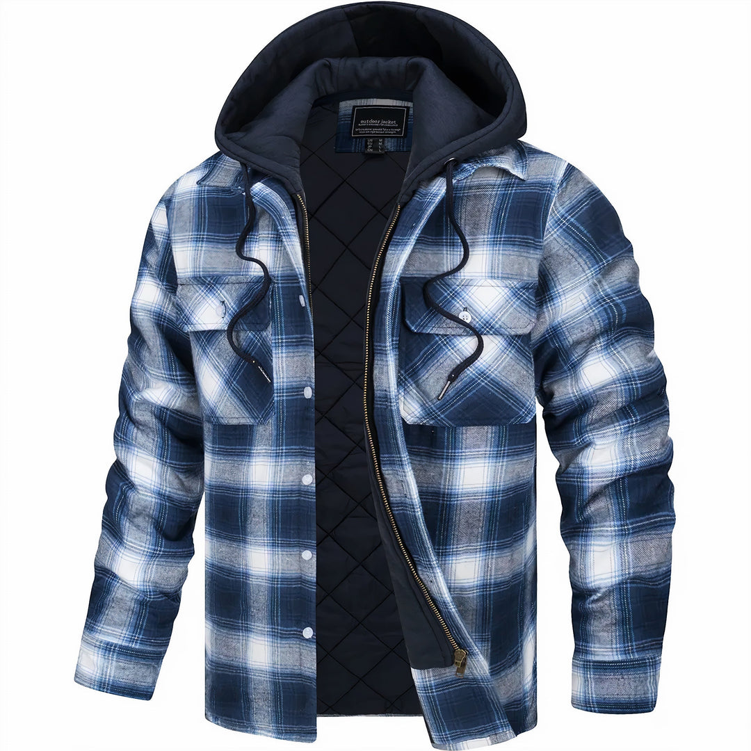 Adrian Checkered Jacket with Zipper